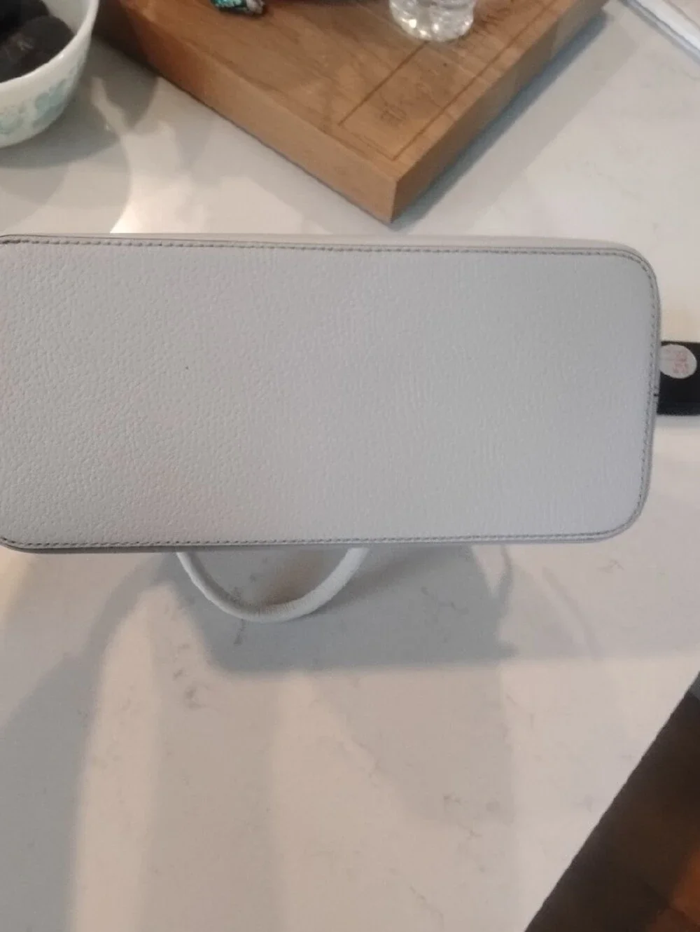 kate spade White Dome Satchel with Detachable Strap